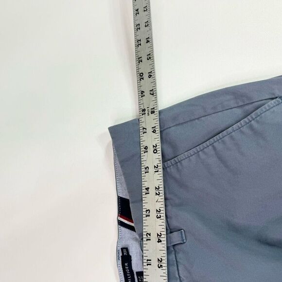 Tommy Hilfiger Pants Mens 34/32 Gray Solid Mid-Rise Straight-Leg Cotton Custom F - Picture 6 of 9